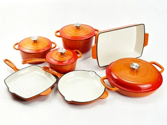 Refresh the Kitchen cooking experience: Colorful Enamel Cast Iron Cookware Set