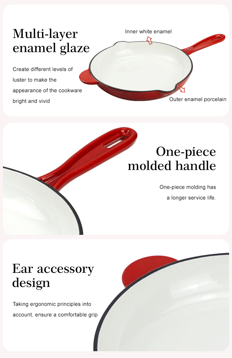 26 cm round frying pan with spout pre-treated non-stick surface kitchen tools and cookware
