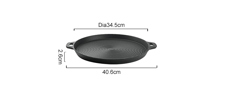 DIA 35cm round high-quality outdoor barbecue cast iron grill plate