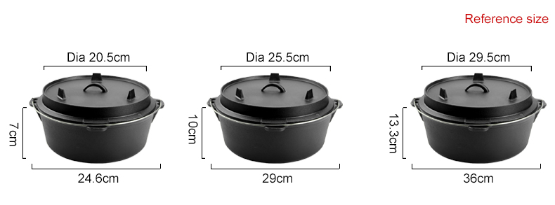 2-in-1 cast iron Dutch pan with a frying lid, suitable for baking, frying, baking, cooking and grilling - multi-functional cast iron cookware