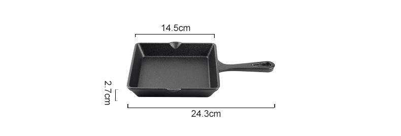 Hot oil small pan, mini cast iron egg frying pan, flat pan, small iron pan for pouring oil
