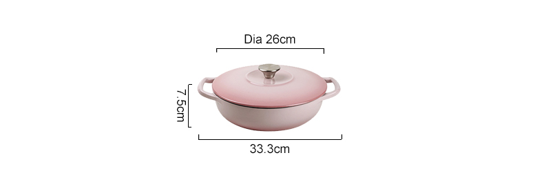Enamel cast iron Dutch baking pan with lid - Enamel cookware for baking, roasting and stewing, available in an oven
