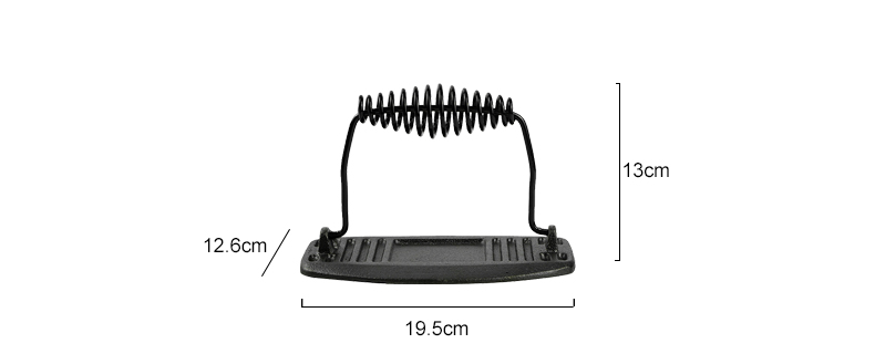 Rectangular cast iron grill press