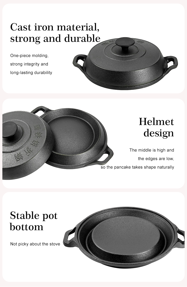 Cast-iron pancake pan for making pancakes