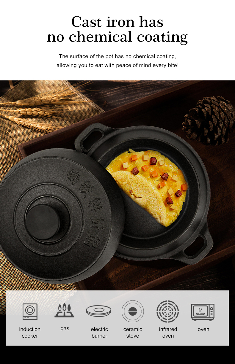 Cast-iron pancake pan for making pancakes