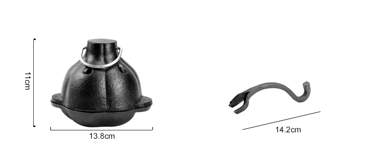 Cast iron garlic oven with a ventilated lid - for roasting garlic, potatoes and vegetables