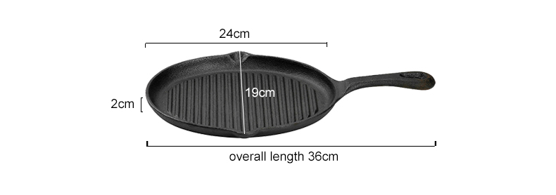 Fajita cast-iron frying pan with a wooden tray