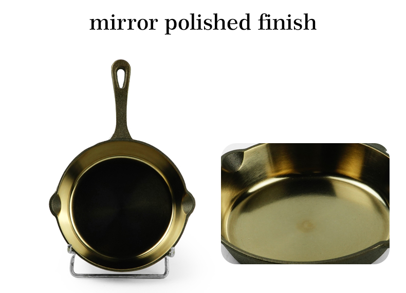 Polished cast iron frying pan, soup pot, dual-purpose pot