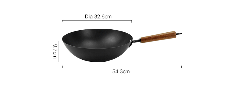 Ti-Reinforced Non-stick Cast Iron Wok